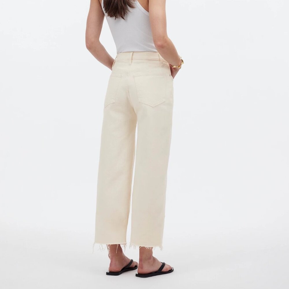 NWT Madewell The Petite Perfect Vintage Wide-Leg Crop Jean in Vintage Canvas - Picture 3 of 8